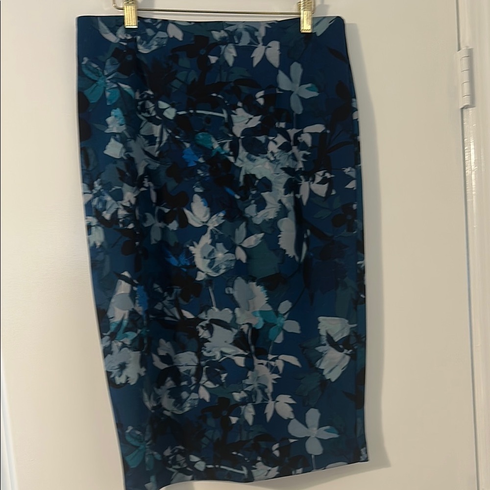 Floral Blue Skirt 👏🏽sold👏🏽